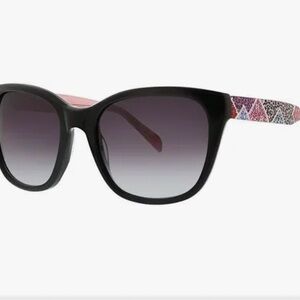 New Vera Bradley Black and Pink Sunglasses with Gradient Lenses Lesley O.